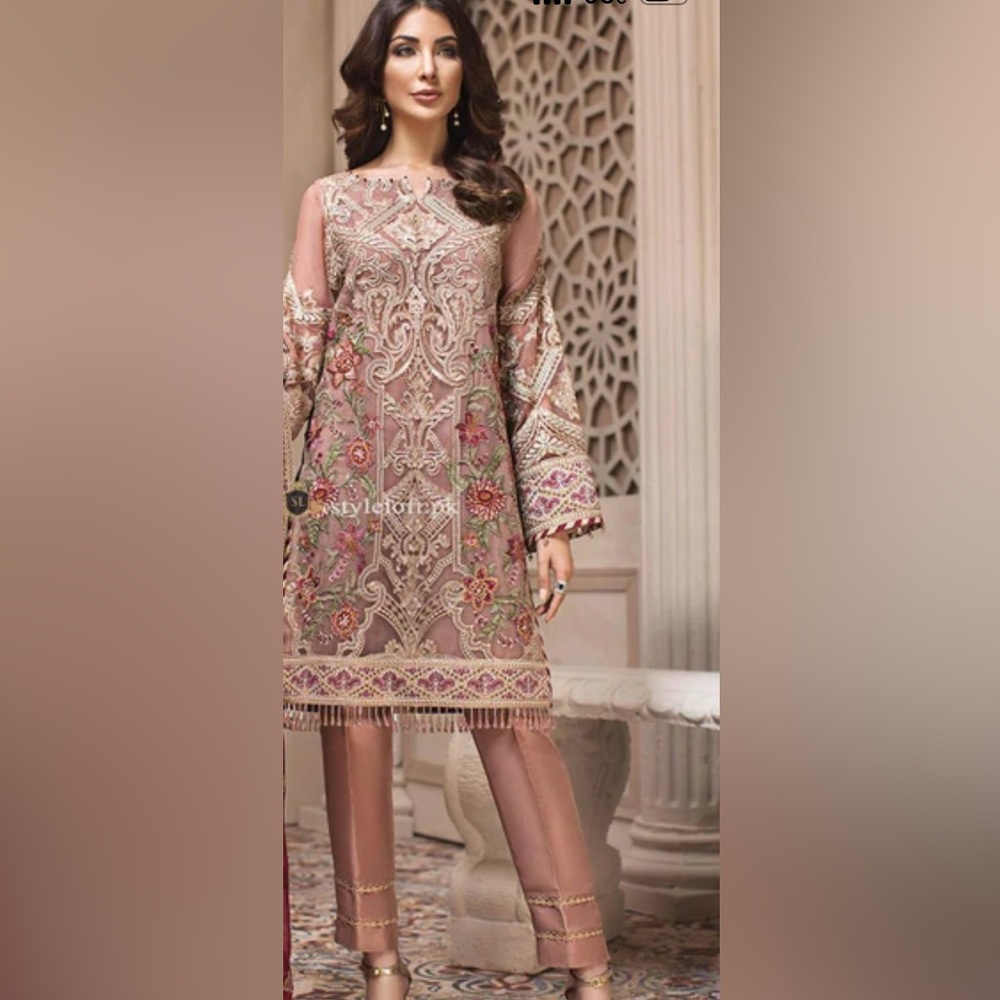 JAZMIN PK Pink 3 Piece Suit Pakistani/ Desi